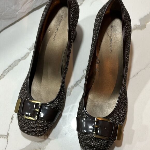 Bandolino | Women’s Brown Houndstooth Buckle Jamel Heels Pumps Size 9.5 - Picture 7 of 13